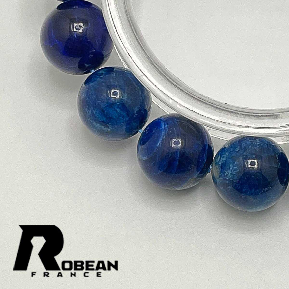 貴重 EU製 定価10万円★ROBEAN・ソーダライト★ブレスレット パワーストーン 天然石 綺麗 お守り 12.7-13.2mm 1002H220_画像7