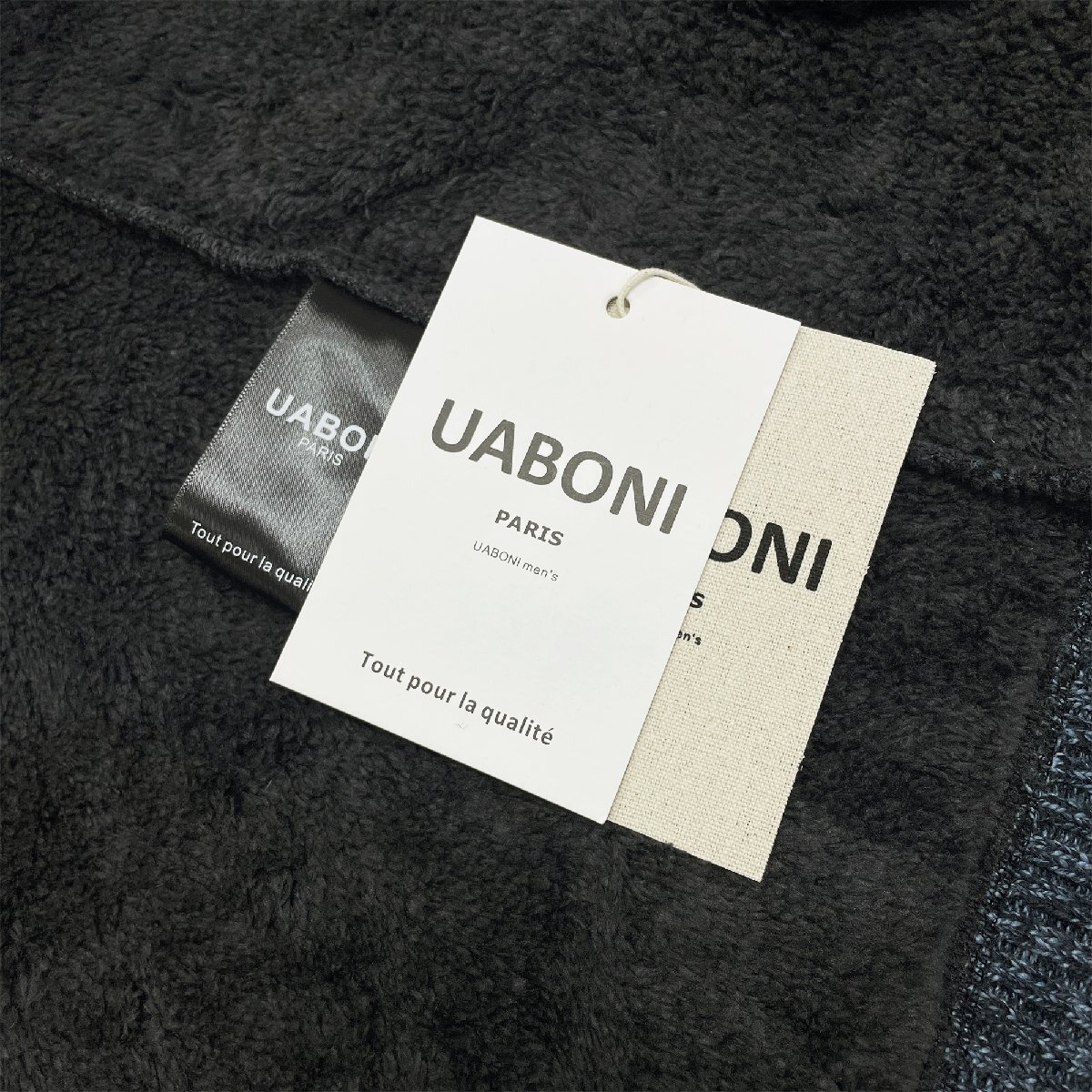 上質EU製&定価5万◆UABONI*ジャケット*Paris*ユアボニ*パリ発◆ウール/コットン混 裏起毛 軽量 柔らかい 防寒 フード付き M/46サイズ_画像10