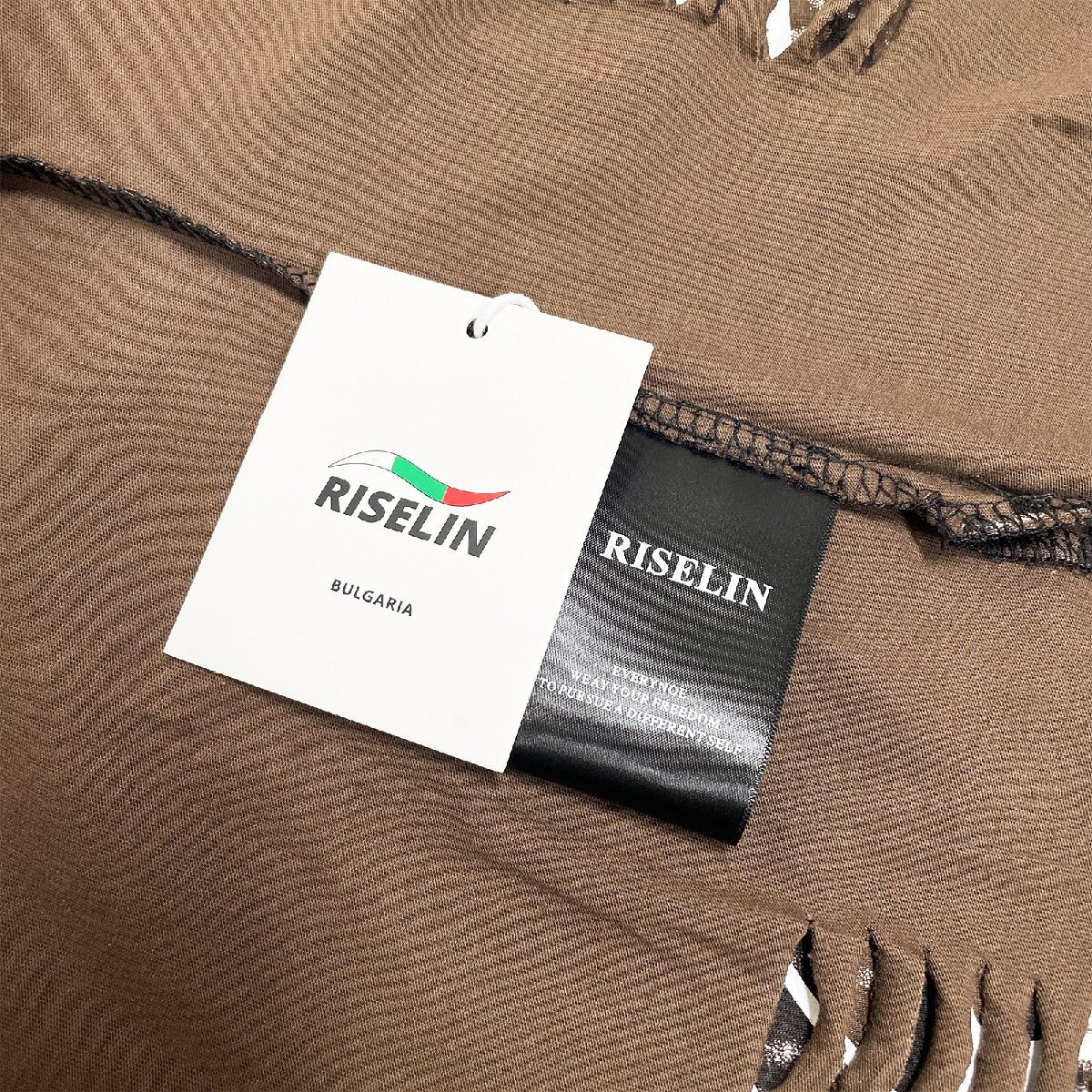 人気ヨーロッパ製※定価2万◆ブルガリア発※RISELIN 半袖Tシャツ 薄手 個性 ウサギ ストライプ柄 ダメージ加工 ゆったり ストリート XL/50_画像8