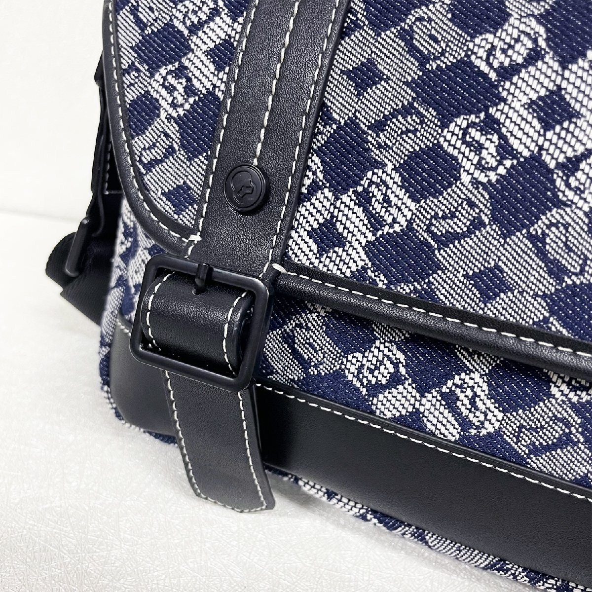  piece . Europe made * regular price 10 ten thousand * BVLGARY a departure *RISELIN shoulder bag on goods robust light weight Street total pattern diagonal .. shoulder .. Denim dressing up 