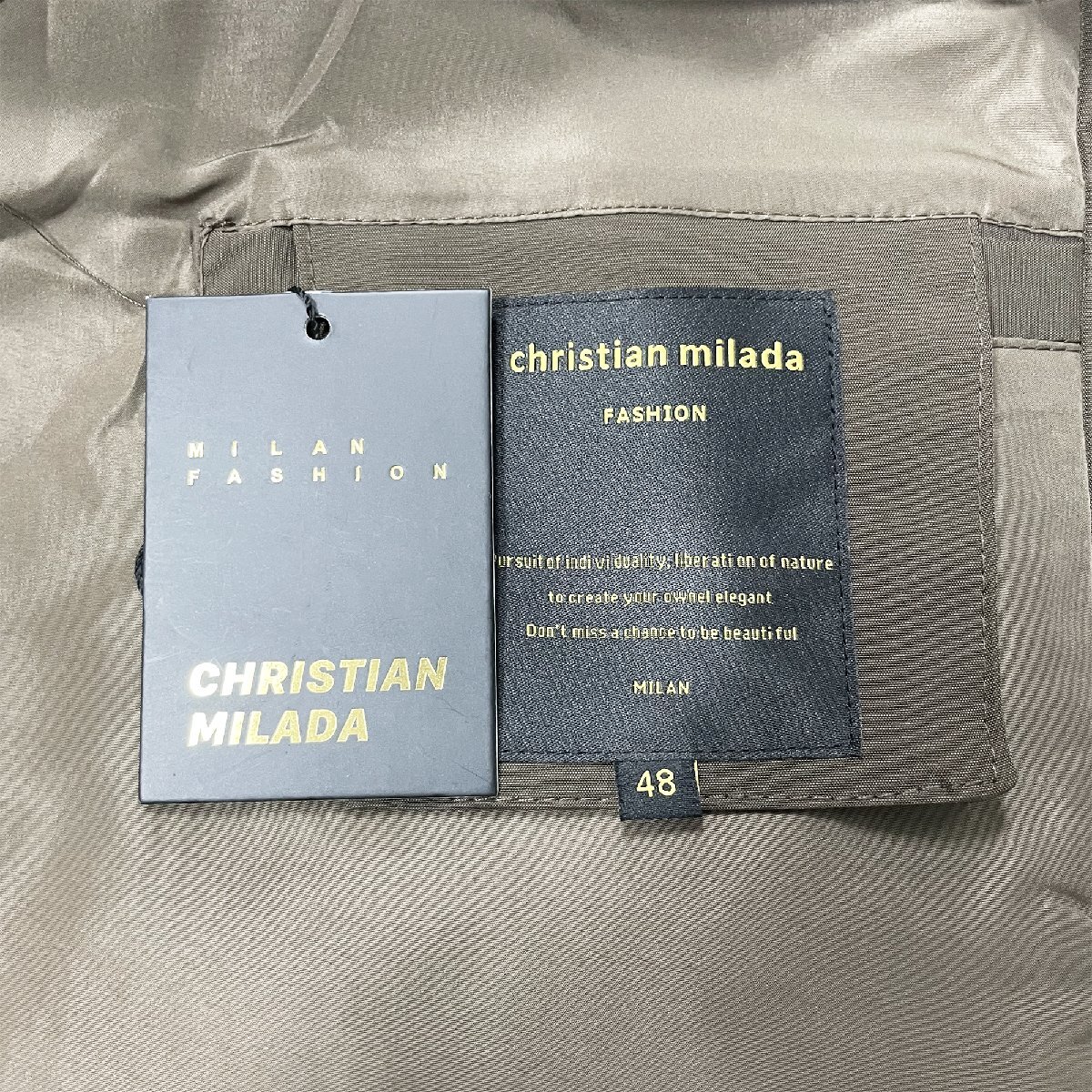 定価6万★christian milada・ミラノ発・ジャケット★高級 防寒防風 薄手 総柄 個性 アウター オシャレ マウンテンパーカ XL/50サイズ_画像8