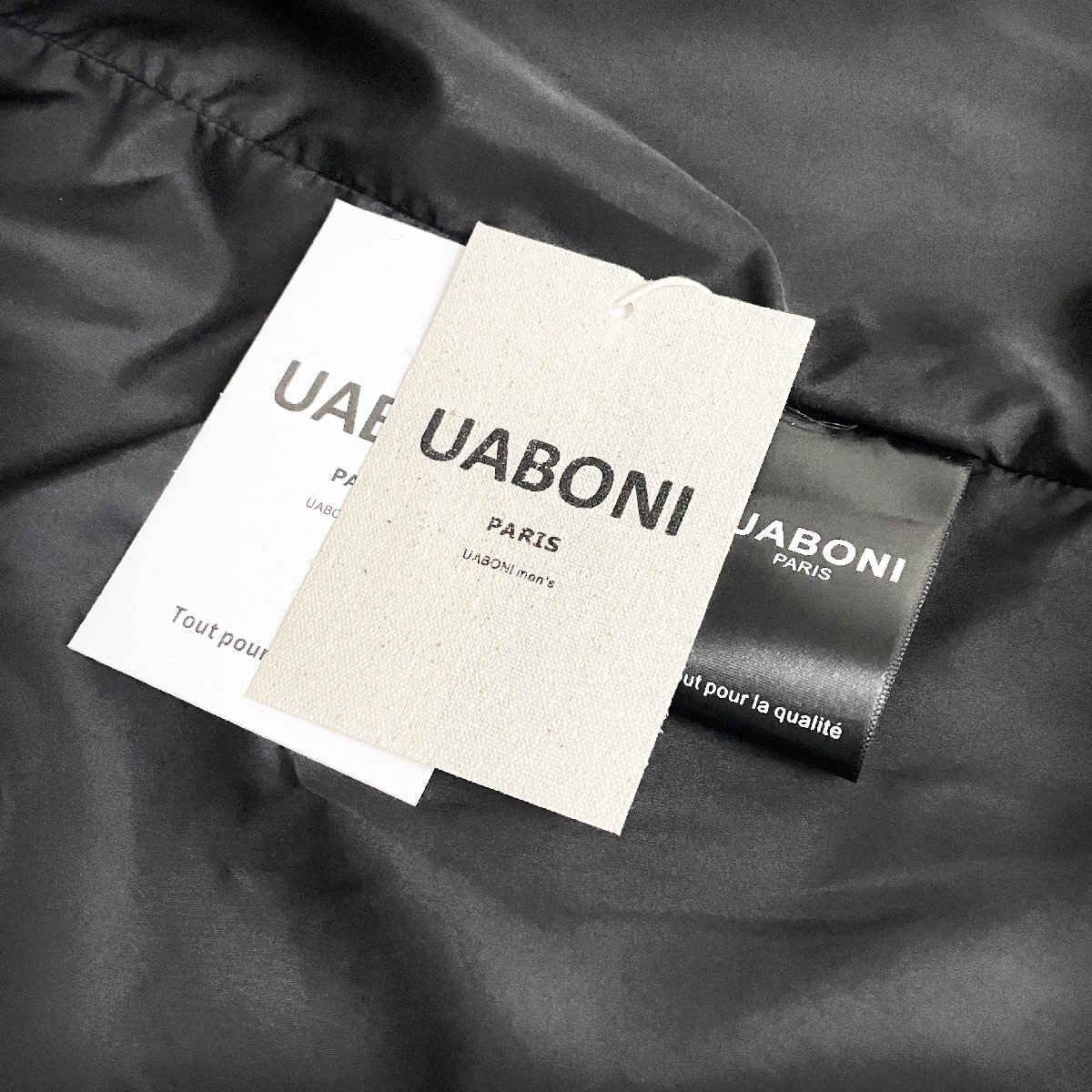 最上級EU製＆定価6万◆UABONI*Paris*ジャケット*ユアボニ*パリ発◆上質 個性 無地 オシャレ 高級 ブルゾン コート アウター 2XL/52サイズ_画像10