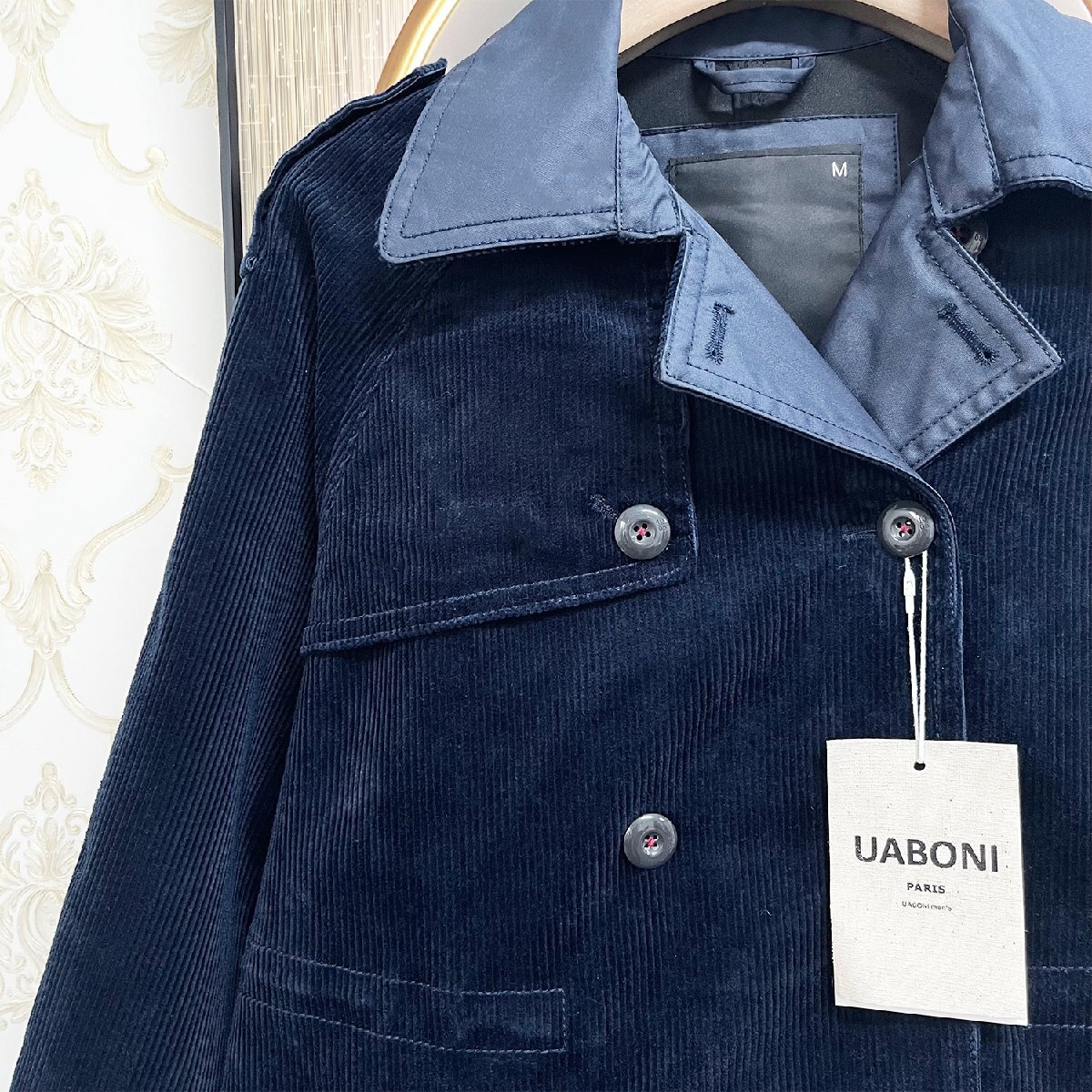 上級EU製＆定価7万◆UABONI*Paris*ジャケット*ユアボニ*パリ発◆防風 保温 異素材切替 ロングコート ダブルブレスト レジャー 日常 XL/50_画像6