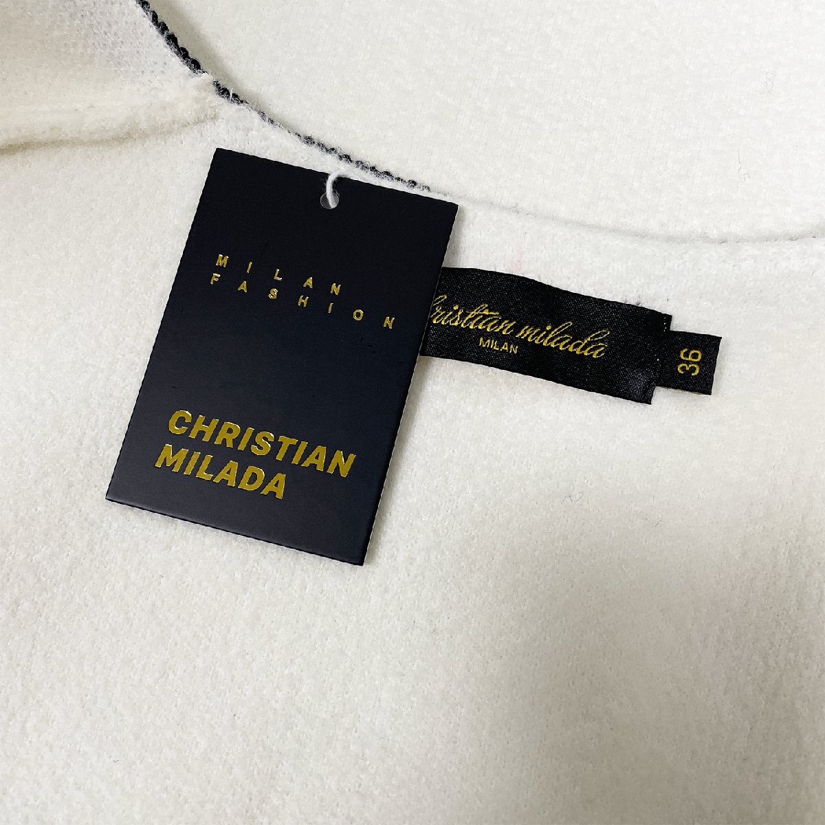 定価5万★christian milada・ミラノ発・カーディガン★ミンク/カシミヤ混 上品 快適 エレガント ジャケット 通勤 OL レディース S/34サイズ_画像8