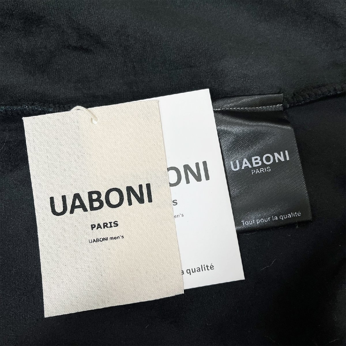 ★★逸品EU製＆定価5万◆UABONI*Paris*セーター*ユアボニ*パリ発◆豪華ミンク/カシミヤ混 防寒 重ね着風 金糸刺繍 チェック柄 紳士 M/46_画像10