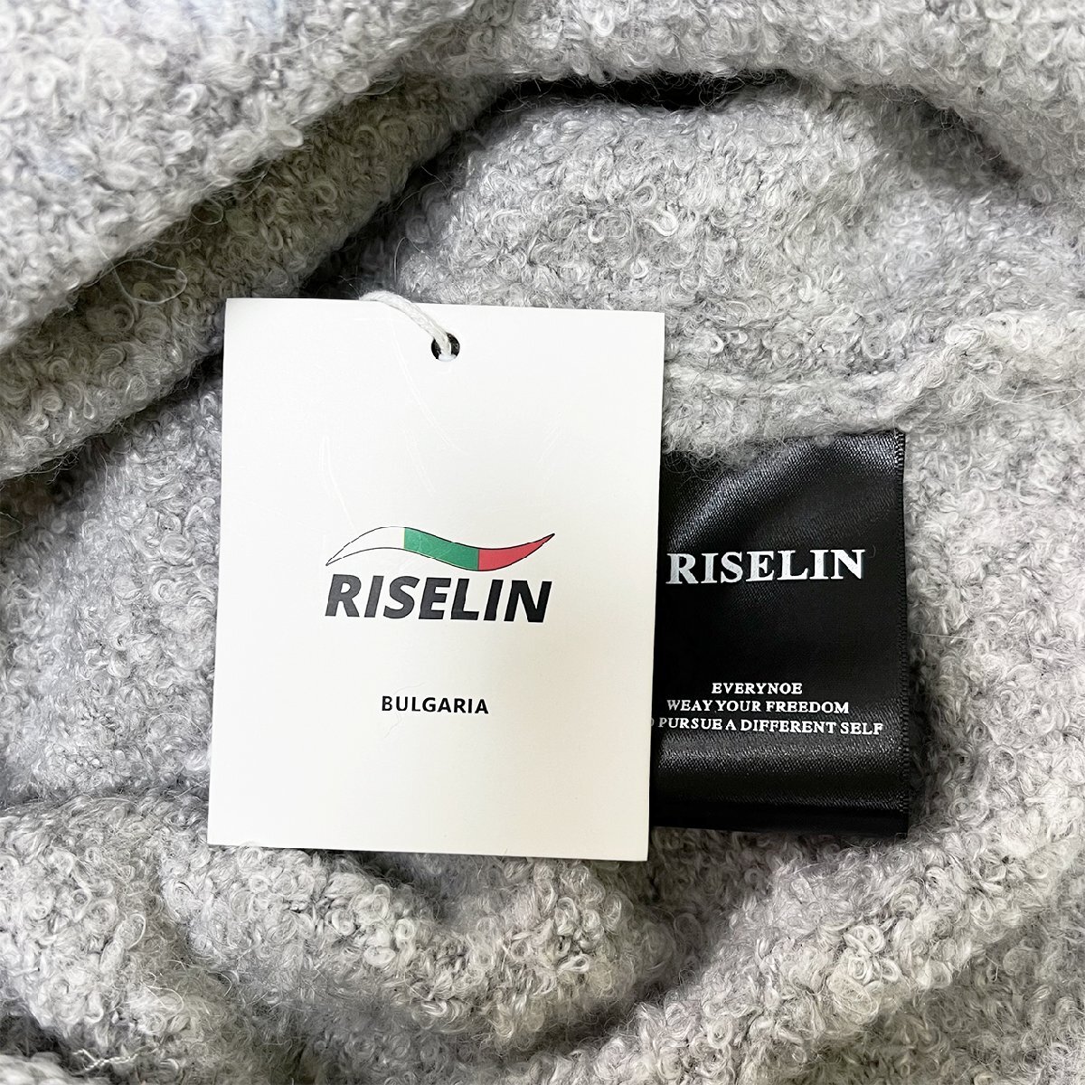 人気ヨーロッパ製※定価5万◆ブルガリア発※RISELIN セーター ウール混 防寒 ゆったり ウサギ キュート ショート丈 可愛い レディース L_画像10