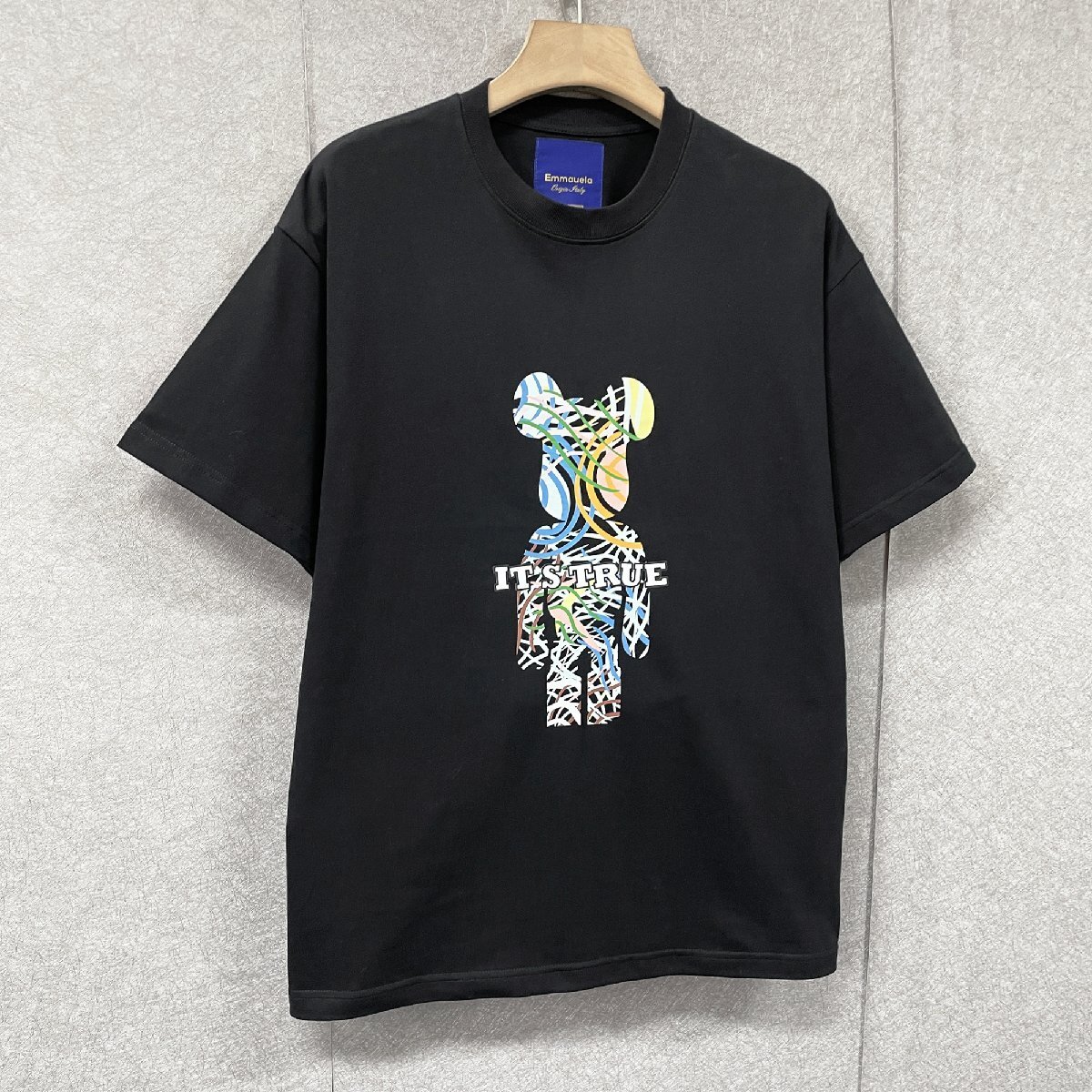 個性・半袖Tシャツ 定価2万◆Emmauela・イタリア・ミラノ発◆コットン100% 薄手 通気 クマ おしゃれ カラフル 定番 2XL/52サイズ_画像10