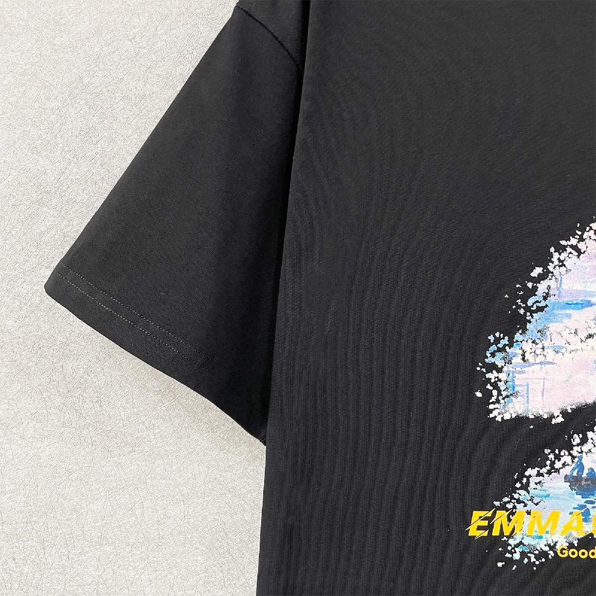 絶賛・半袖Tシャツ 定価2万◆Emmauela・イタリア・ミラノ発◆綿100％ 上質 個性 吸汗速乾 夕焼け スウェット レジャー リゾート 夏服 L/48_画像6