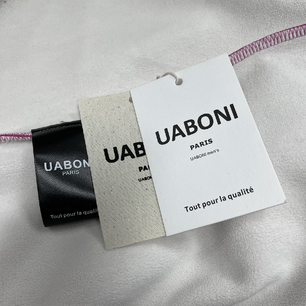 個性EU製＆定価5万◆UABONI*Paris*パーカー*ユアボニ*パリ発◆上質 厚手 裏ボア 快適 無地 カットソー トレーナー 男女兼用 普段着 L/48_画像10