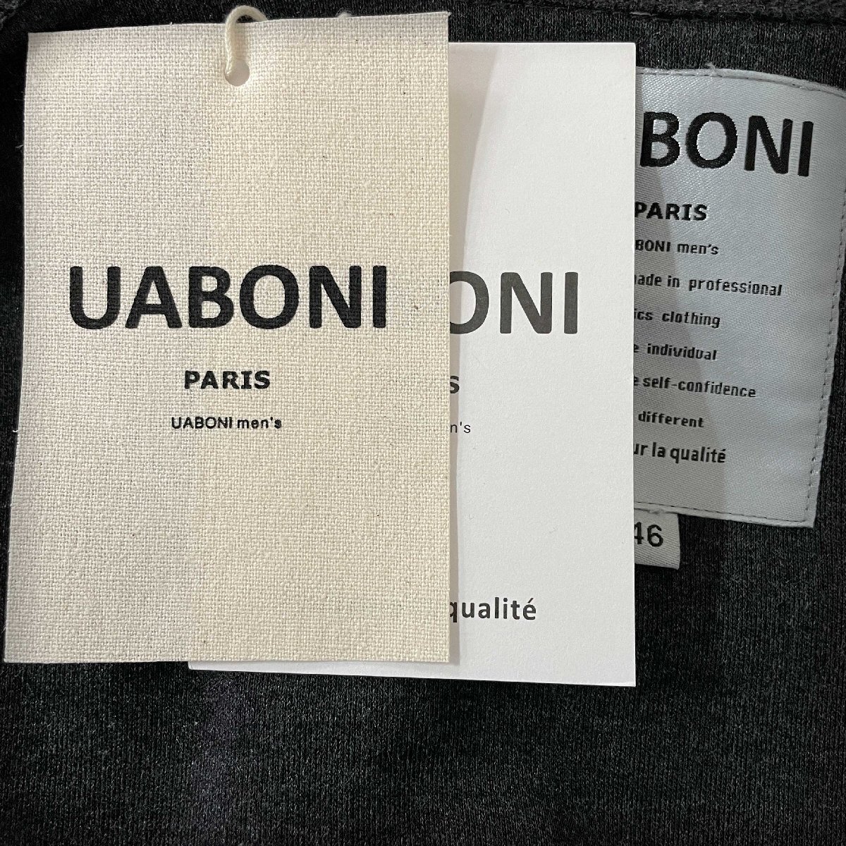 ★★上質EU製＆定価4万◆UABONI*Paris*ポロシャツ*ユアボニ*パリ発◆高級リネン/麻生地 シンプル 高級刺繍 ポロ競技 POLOシャツ ゴルフ 2XL_画像9