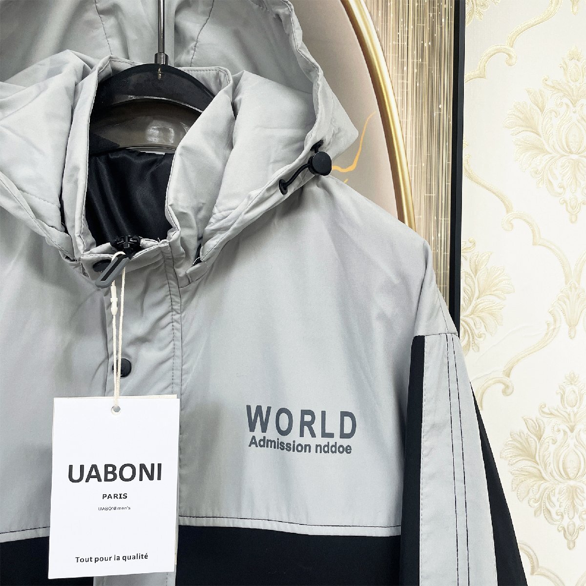 一枚限定EU製＆定価6万◆UABONI*Paris*ジャケット*ユアボニ*パリ発◆実用 通気 薄手 切替 お洒落 ブルゾン アウター 登山 お釣り M/46_画像6