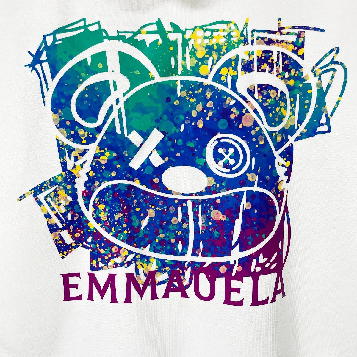 個性・パーカー 定価4万◆Emmauela・イタリア・ミラノ発◆コットン100％ 快適 クマ 可愛い 体型カバー プルオーバー 定番2XL/52サイズ_画像6