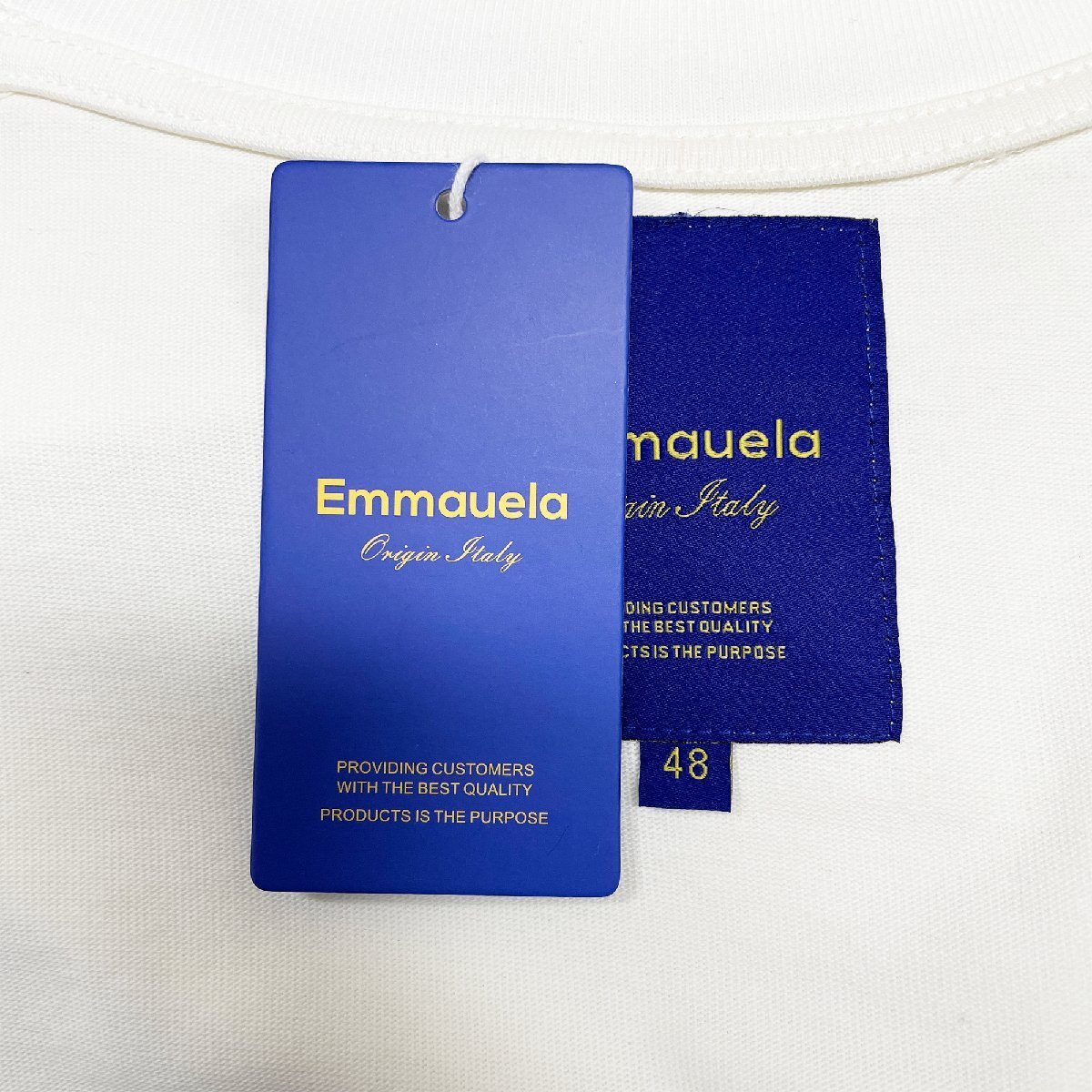 逸品・半袖Tシャツ 定価2万◆Emmauela・イタリア・ミラノ発◆コットン100% 薄手 通気 クマ おしゃれ カラフル 定番 2XL/52サイズ_画像7