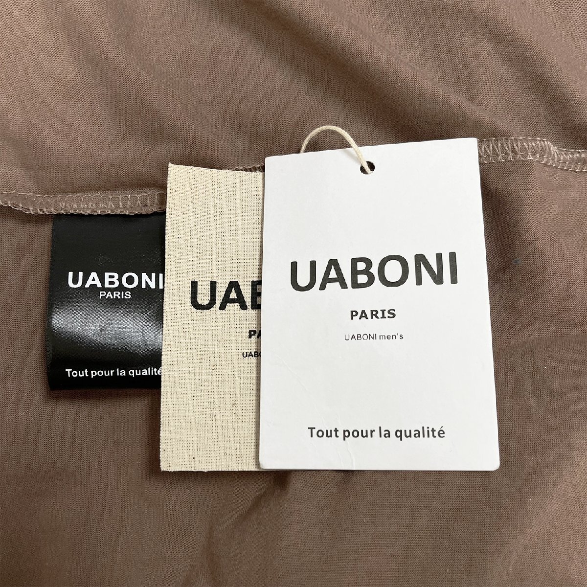 一枚限定EU製＆定価2万◆UABONI*Paris*半袖Tシャツ*ユアボニ*パリ発◆コットン100％ 吸汗 薄手 刺 アメカジ カットソー 普段着 XL/50_画像8