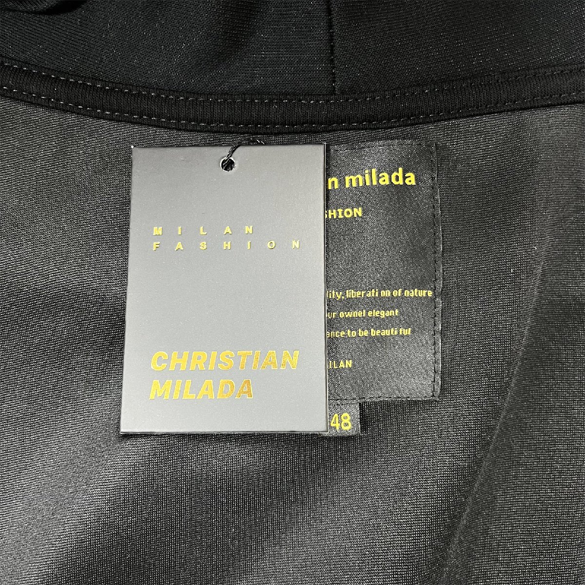 定価4万★christian milada・ミラノ発・パーカー★コットン100% 薄手 吸湿通気 油絵風 オシャレ ゆったり トップス スウェット 日常 M/46_画像8