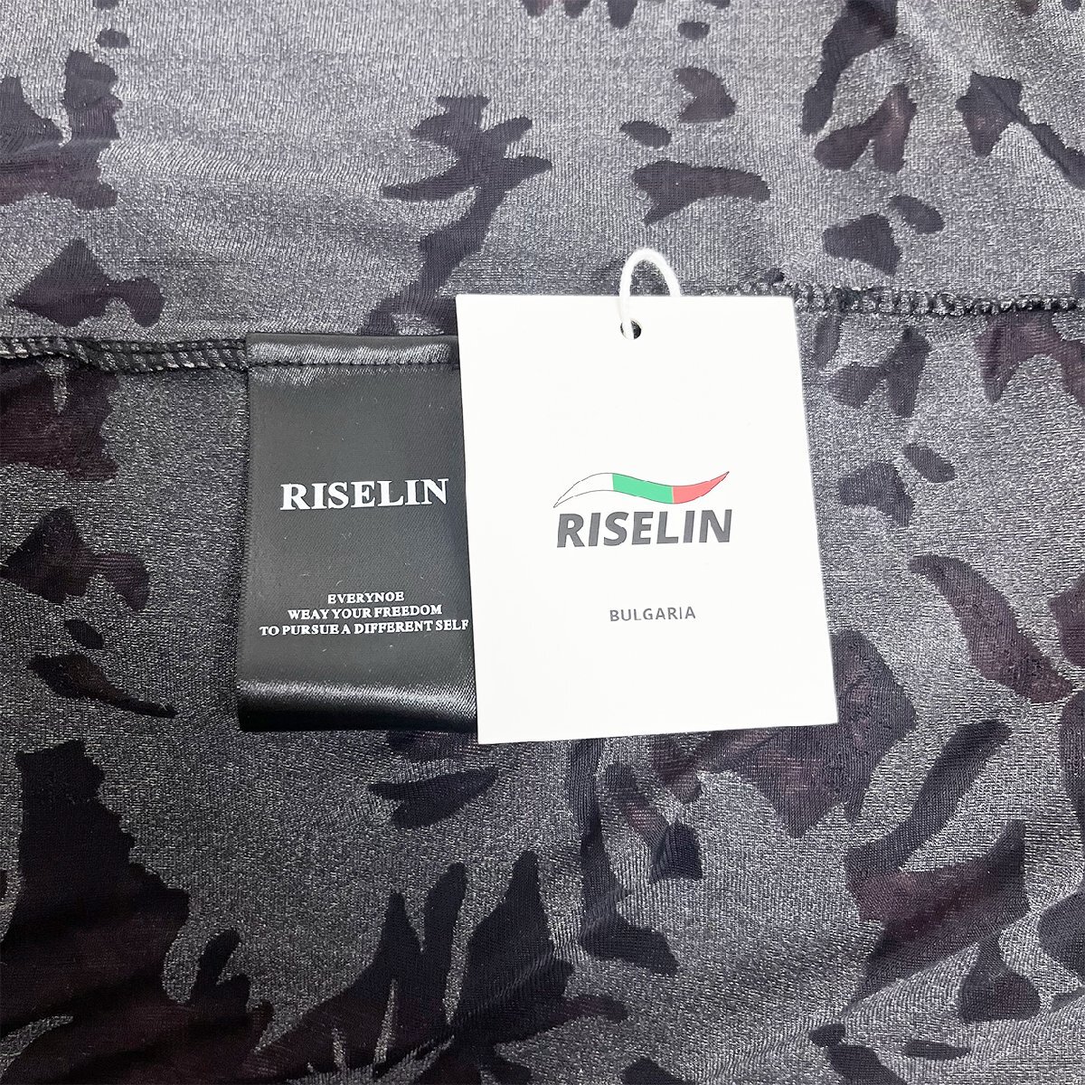 上級ヨーロッパ製※定価2万◆ブルガリア発※RISELIN 半袖Tシャツ 薄手 快適 艶 個性 総柄 透かし レトロ感 トップス レディース XL/50_画像8