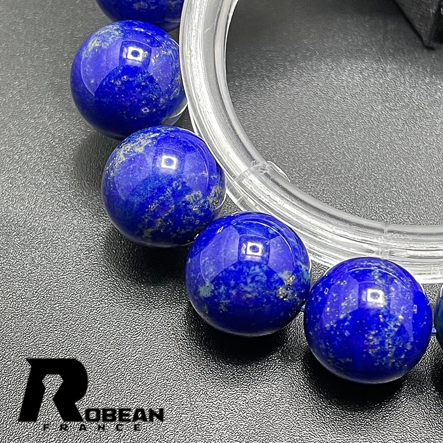 綺麗 EU製 定価10万円★ROBEAN・ラピスラズリ★ブレスレット パワーストーン 天然石 綺麗 お守り 14.5-15.1mm 1008J093_画像6