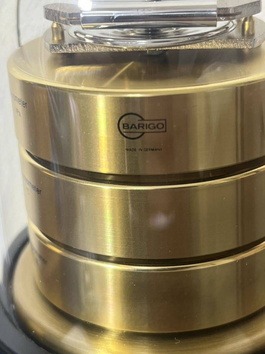 動作未確認 バリゴ 3031 BARIGO ドイツ製 高さ11cm インテリア ドーム型 ゴールド 湿度計 温湿気圧計 _画像5