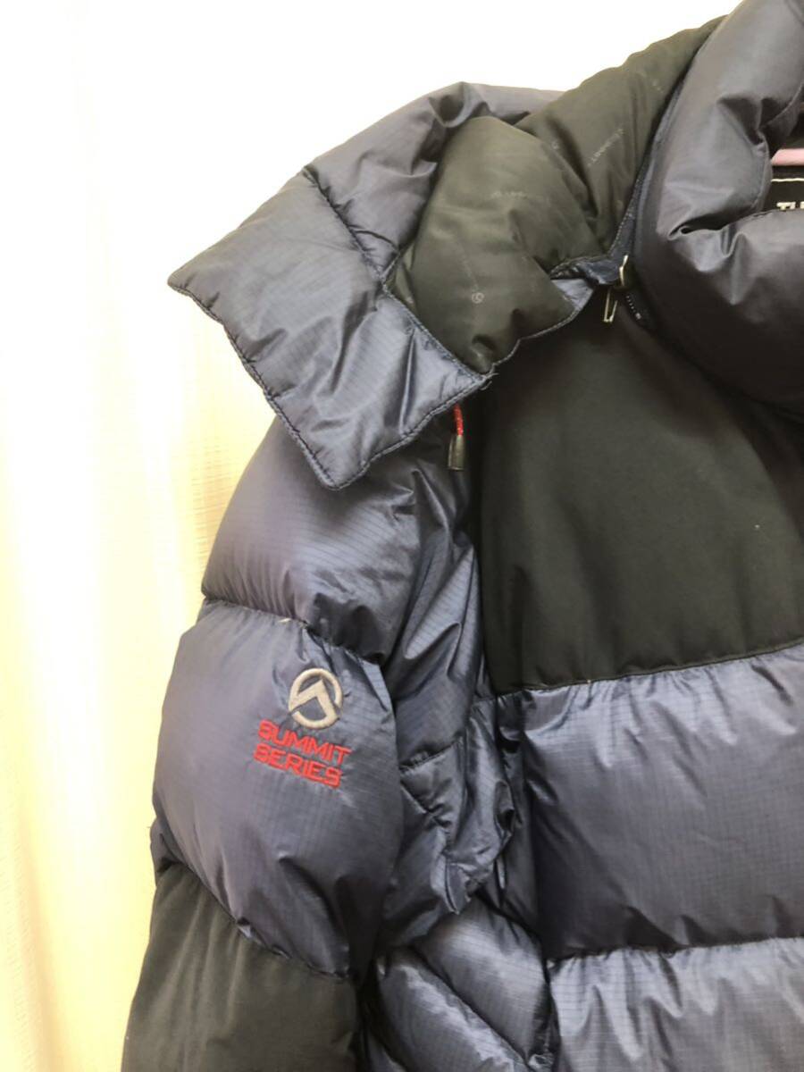 THE NORTH FACE ノースフェイス ダウンジャケット バルトロ サミットシリーズ ネイビー×ブラック メンズ XL 黒 ダメージあり 穴補修有り_画像4