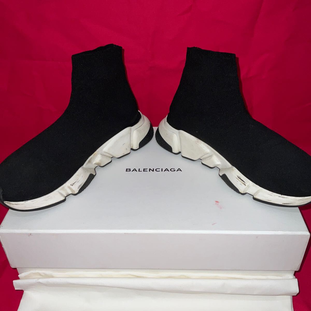 バレンシアガ BALENCIAGA シューズ スニーカー 靴 イタリア製 ブラック ショートブーツ サイズ39 日本サイズ26 _画像4