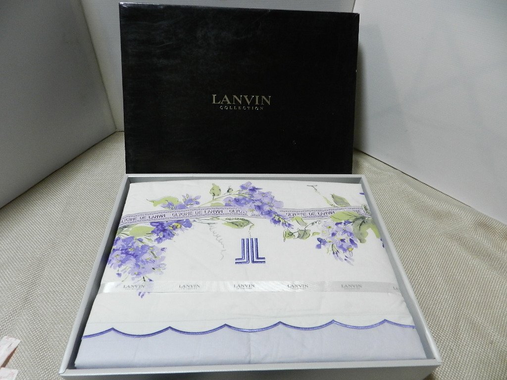 LANVIN ダウンケット 紫 未使用品 泰道リビングの画像1