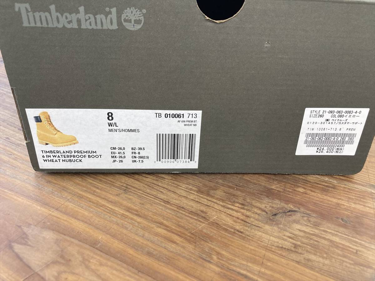 b100 Timberland ティンバーランド 6 in Waterproof boot 6インチプレミアムブーツ ウォータープルーフ 26cm 防水 ※中古品 汚れ有_画像2