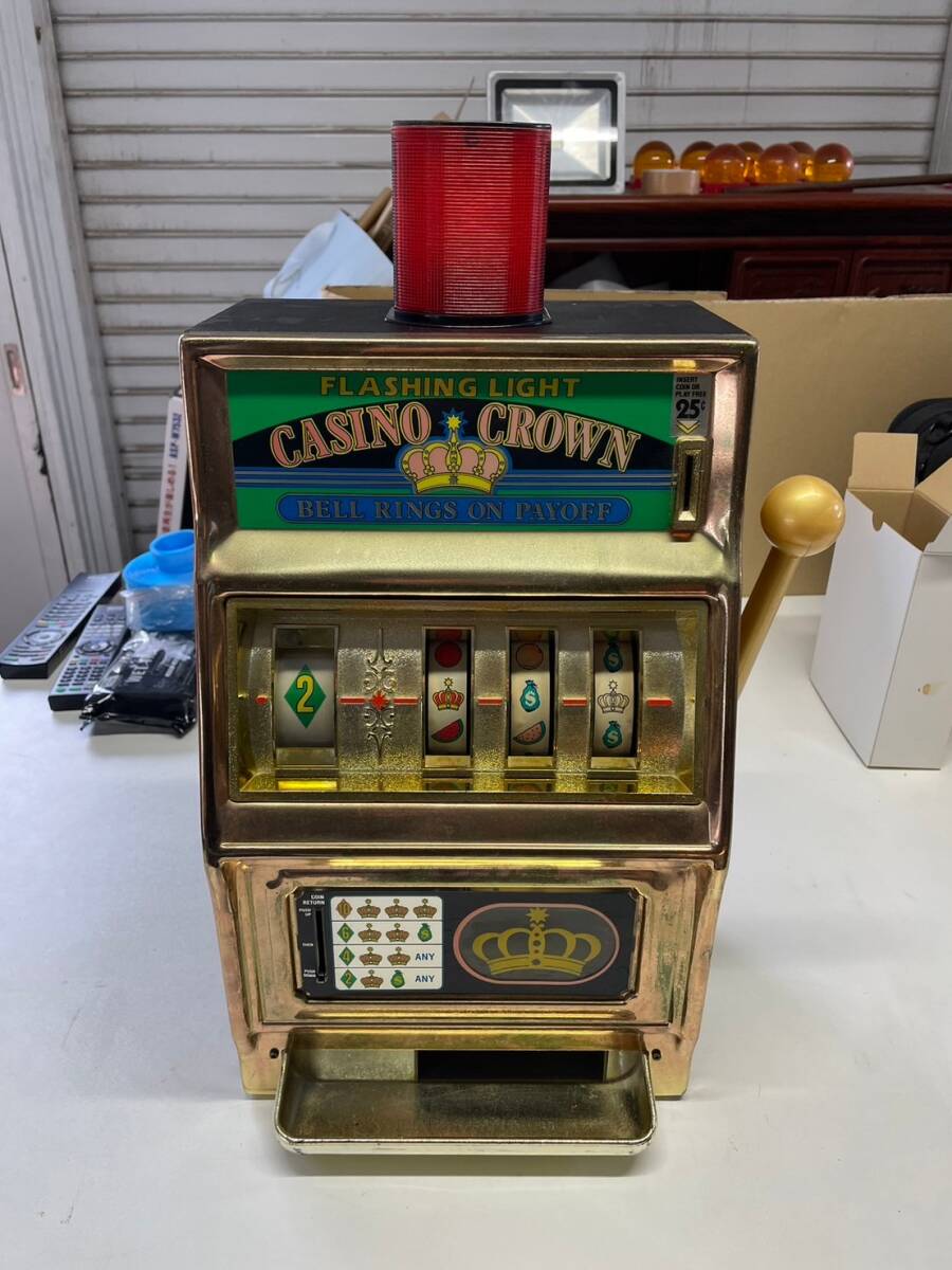 ジャンク品　カジノクラウン スロットマシーン WACO CASINO CROWN　おもちゃ　レトロ　ヴィンテージ_画像2