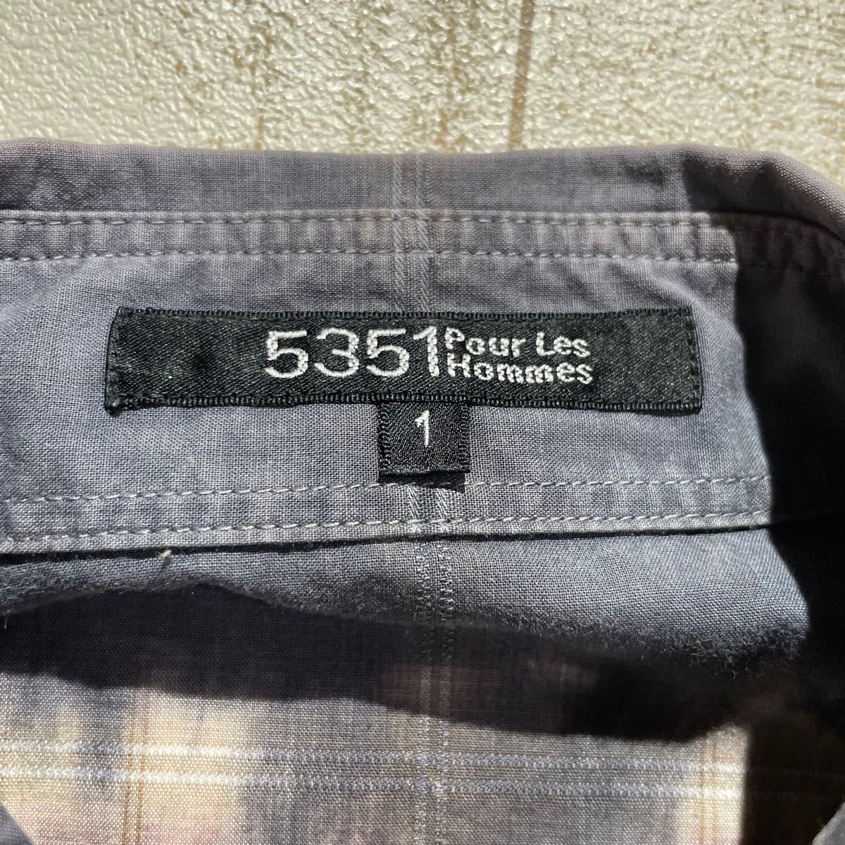 【5351POUR LES HOMMES】タイダイ染め 長袖シャツ サイズ1 5351プール・オム プールオム
