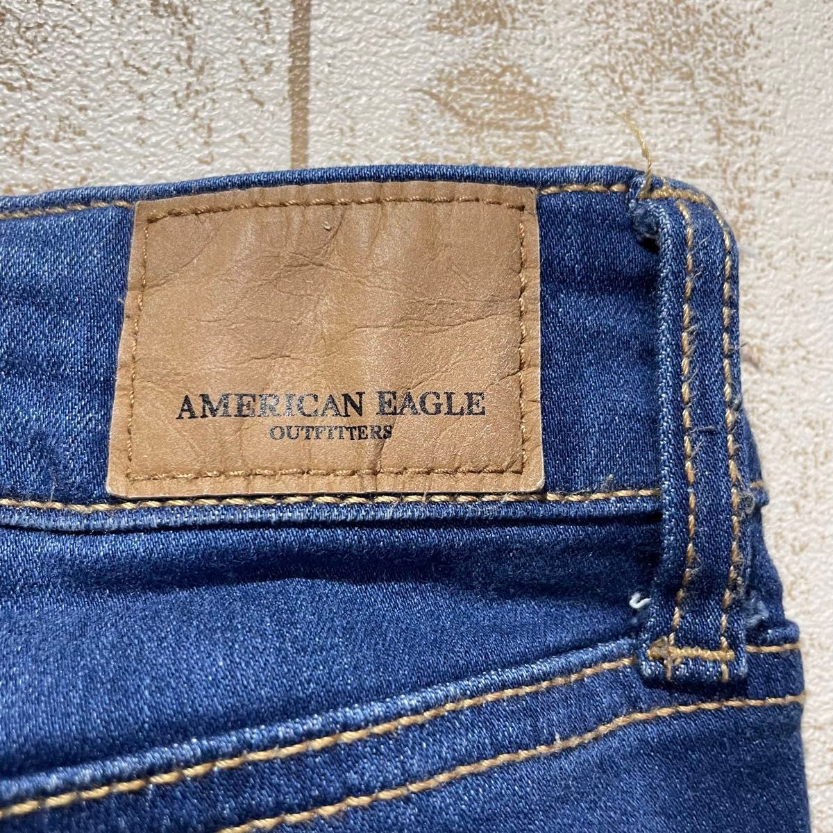 【AMERICAN EAGLE】アメリカンイーグル JEGGING ジェギング US 8 クラッシュ加工 SUPER