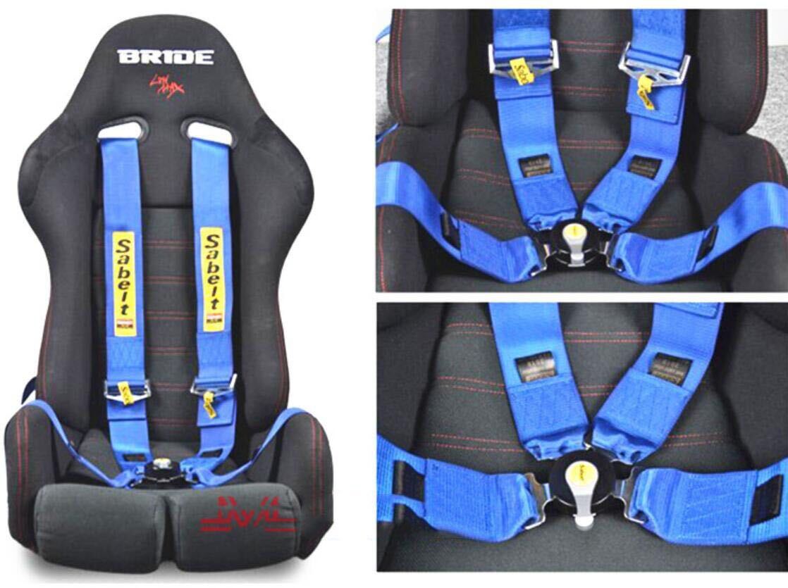 * new goods *sa belt sabelt*4 point racing seat belt seat belt car seat belt * blue *