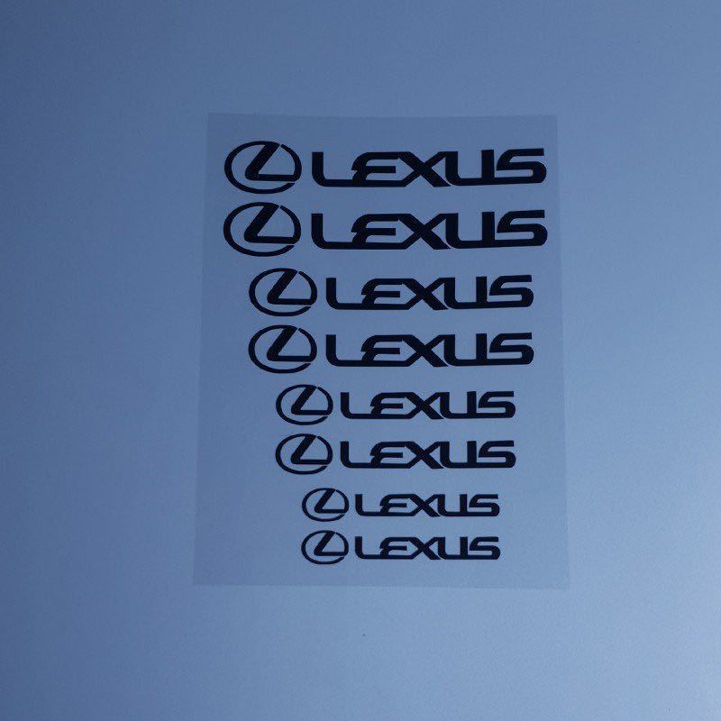 新品 ◆ レクサス LEXUS エンブレム 耐熱デカール ステッカー ◆ ドレスアップ ブレーキキャリパー 自動車汎用 黒 LS/UX/NX/RX/RC/IS/GS/ES_画像1