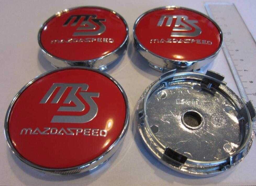 B. Mazda MS wheel center cap hub cap wheel cover center cap badge emblem sticker 60mm 4 piece set 