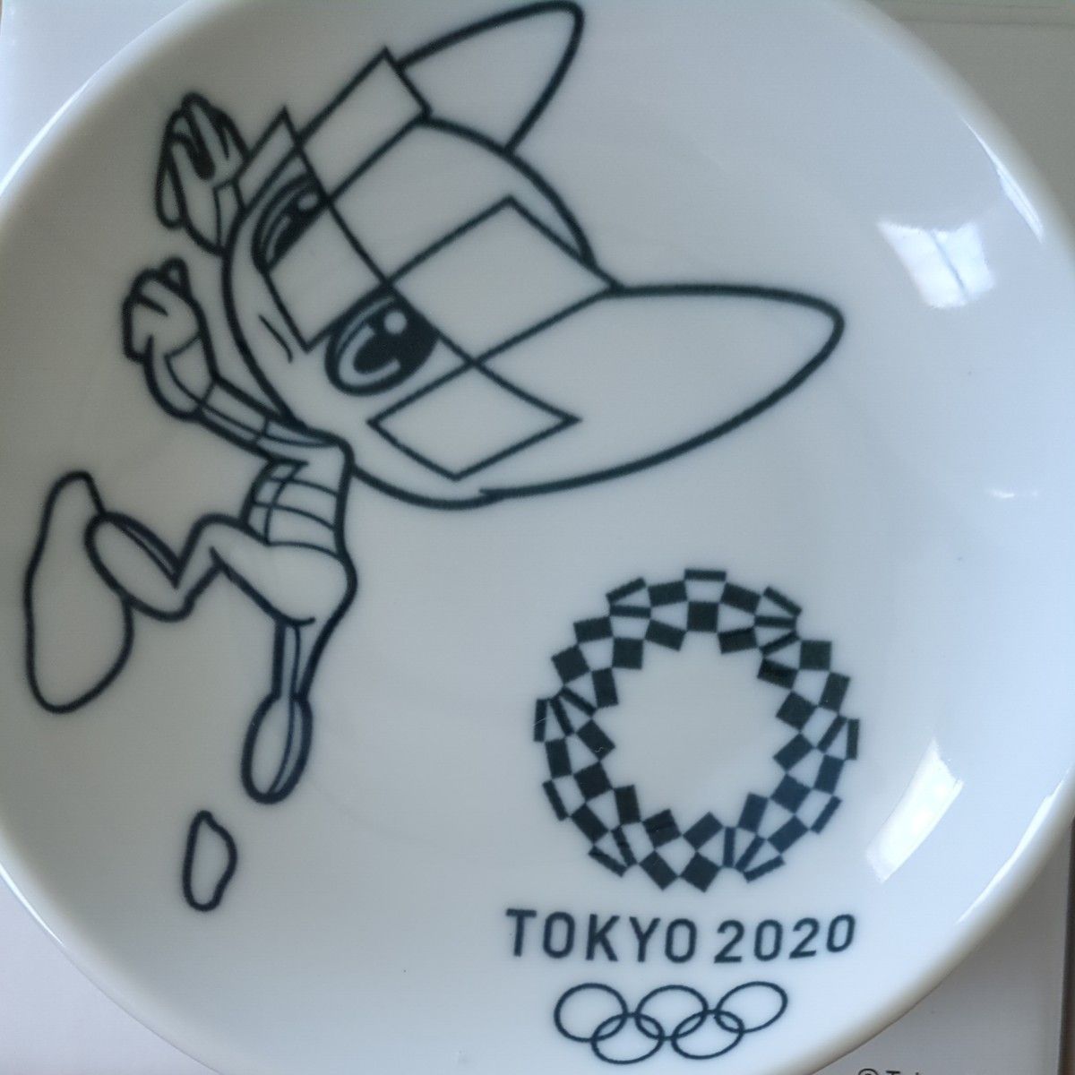 東京 オリンピック 2020 限定 ノベルティ 非売品 豆皿 小皿 ミライトワ 野球 ソフトボール 2 枚 セット 箱入 未使用