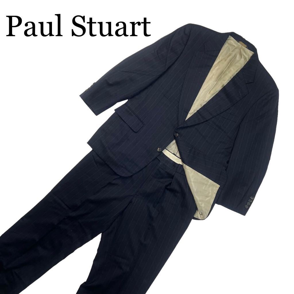 Paul Stuart ポールスチュアート セットアップ スーツ ネイビー系 ストライプ サイズ40