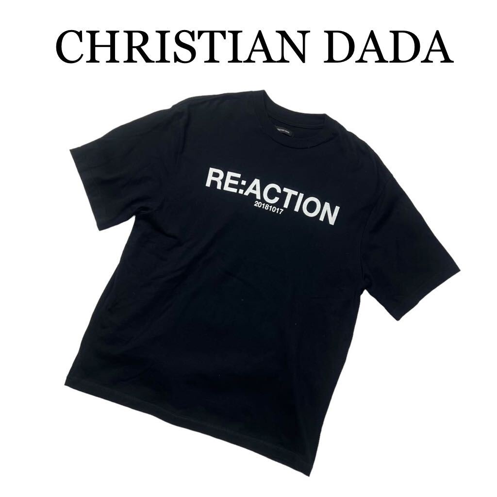 CHRISTIAN DADA クリスチャンダダ Tシャツ 半袖 黒 プリント サイズ44