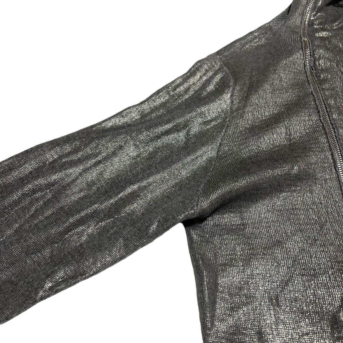 CIVIDINI チヴィディーニ ジップアップジャケット グレー系 ラメ サイズ42 長袖 トップス_画像5