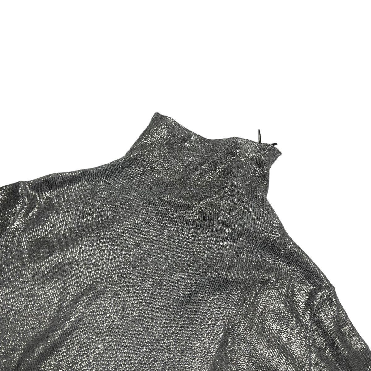 CIVIDINI チヴィディーニ ジップアップジャケット グレー系 ラメ サイズ42 長袖 トップス_画像9