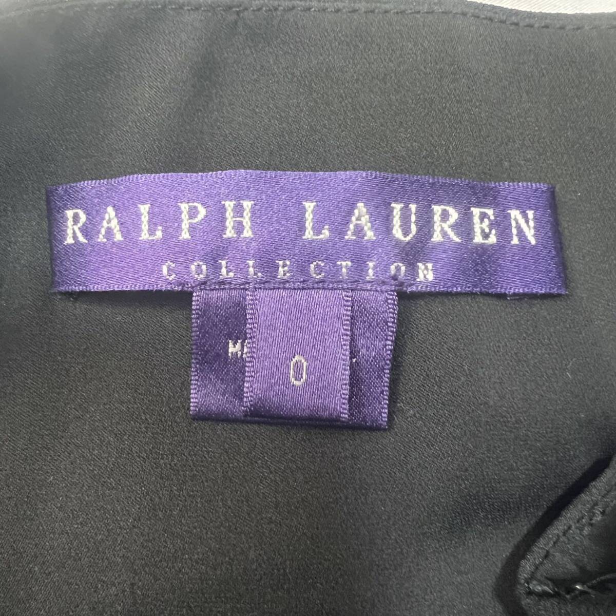  RALPH LAUREN COLLECTION ラルフローレンコレクション パープルレーベル スカート 黒 サイズ0 ひざ下_画像7