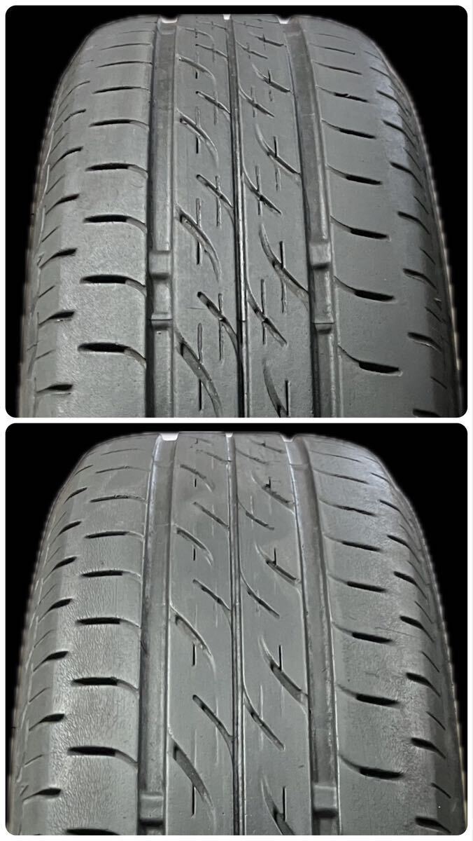 2021年製.国産BS付 ミニライト 155/65R13 4J+45 4穴 PCD100 M14 ハブ59 スバル 純正 13インチ アルミ ホイール ミラジーノ MINILITE 再塗装_画像4