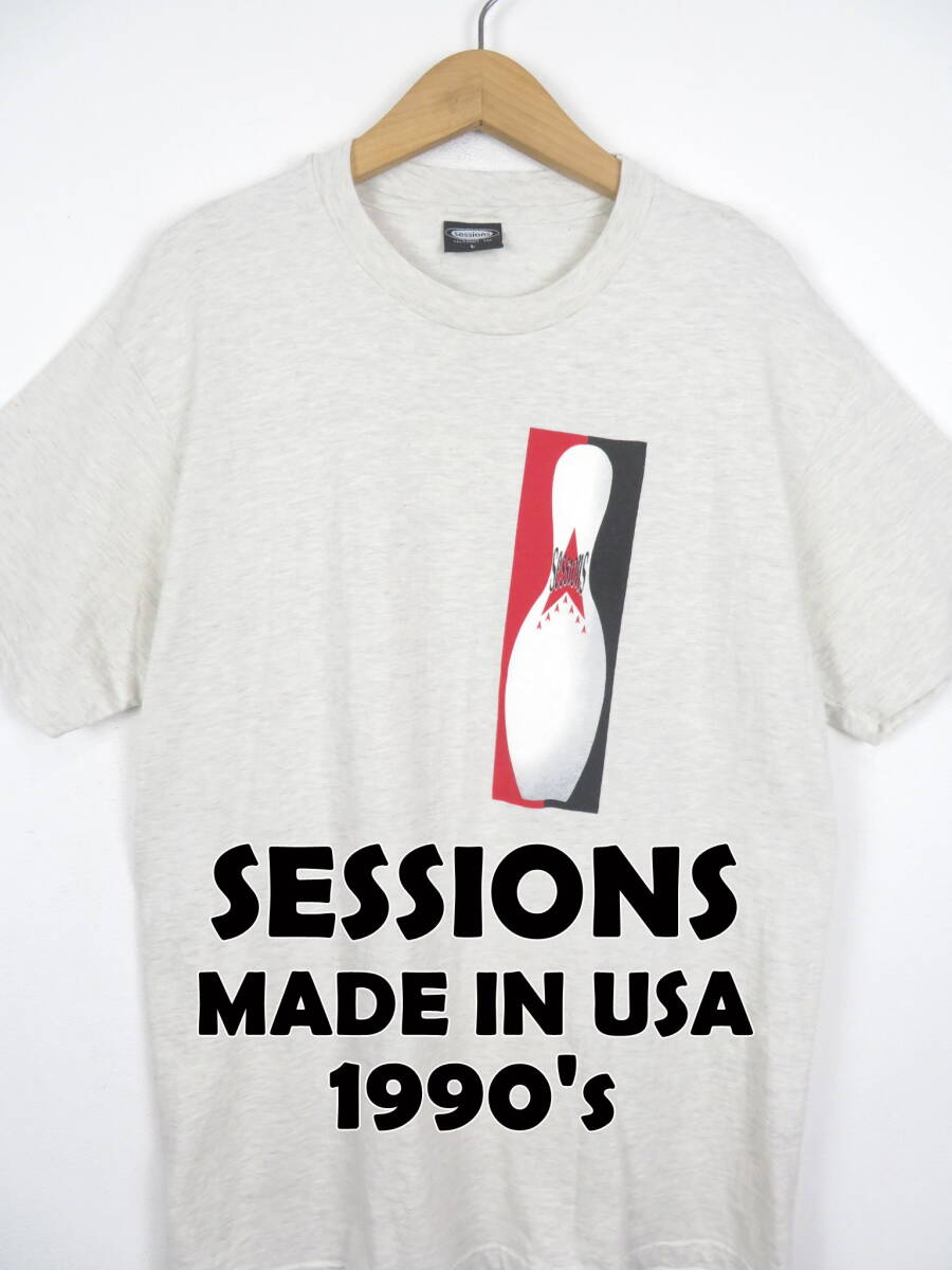 90s セッションズ USA製 ボーリング ピン Tシャツ L SESSIONS 90s セッションズ USA製 ボーリング ピン Tシャツ L SESSIONS