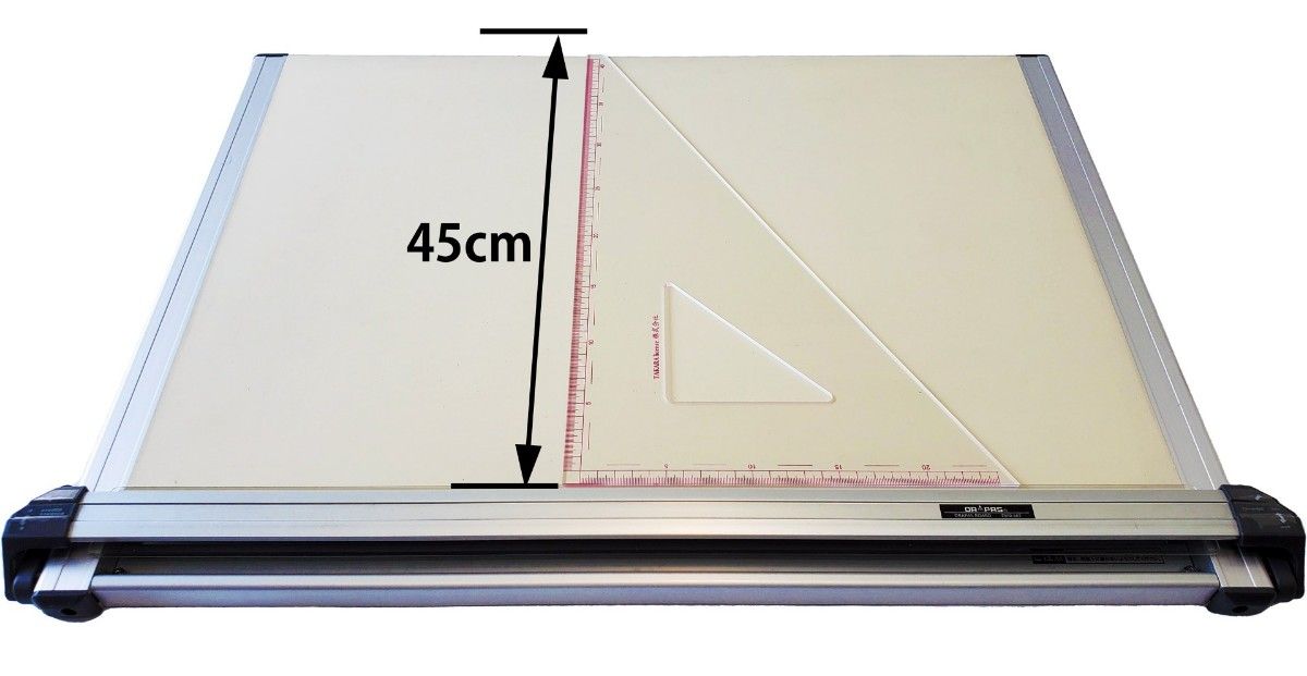 タカラ　45cm　三角定規　目盛付き　メモリ付き　建築士　設計製図