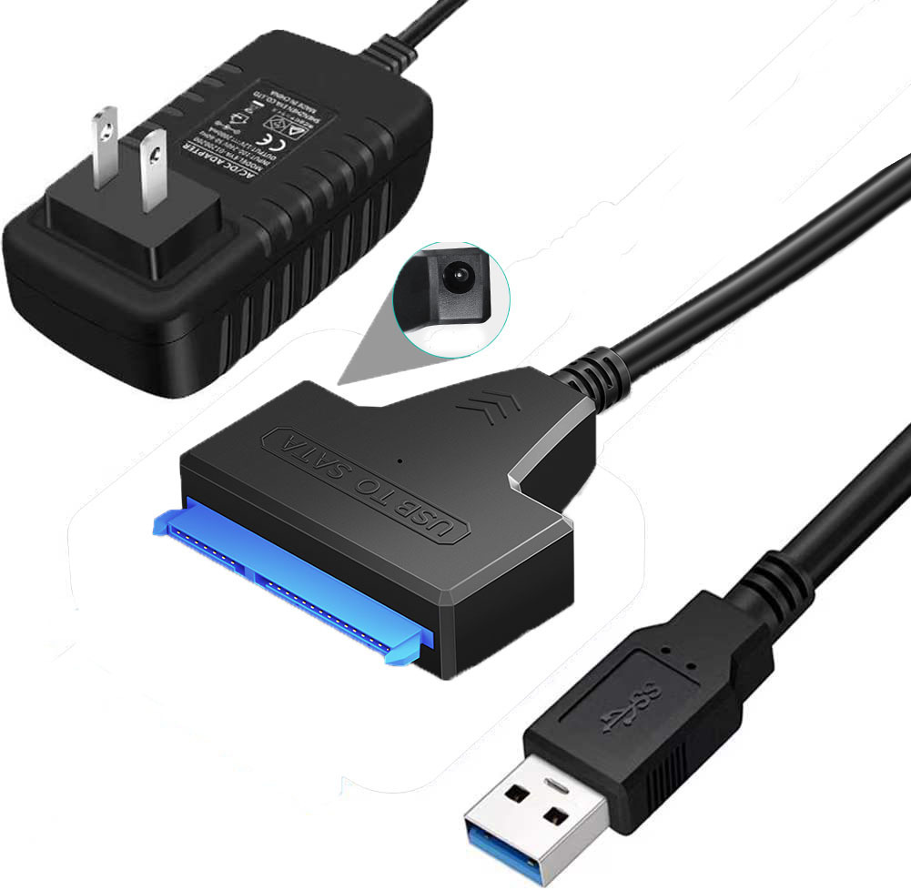 SATA USB 変換ケーブル hdd 3.5 usb 2.5/3.5インチsata USB変換アダプター SSD HDD データ取り出しSATA3 USB 3.0 UASP対応 変換ケーブル _画像1