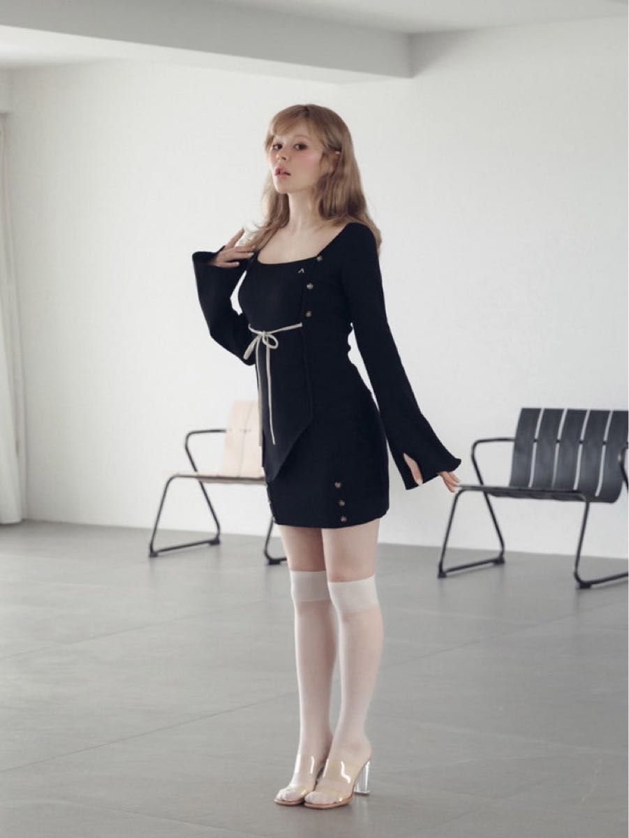 ワンピース andmary Blenda knit set up black - ワンピース ワンピース andmary Blenda knit set up black - ワンピース