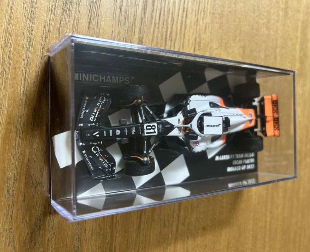 ミニチャンプス1/43 O.ピアストリ　マクラーレンF1 チーム　MCL60 モナコGP 2023 　Oscar Piastri 　240台限定_画像2