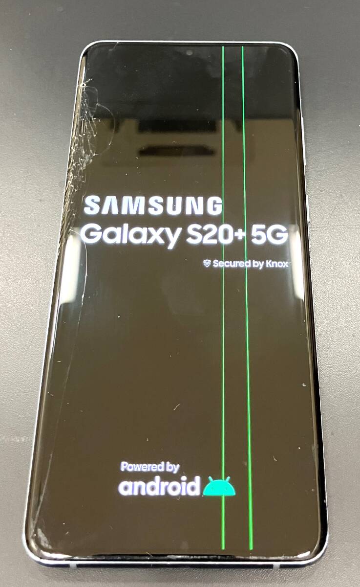 au SAMSUNG Galaxy S20+ 5G SCG02 クラウドブルー SIMロック解除未確認 画面割れ ジャンクの画像8