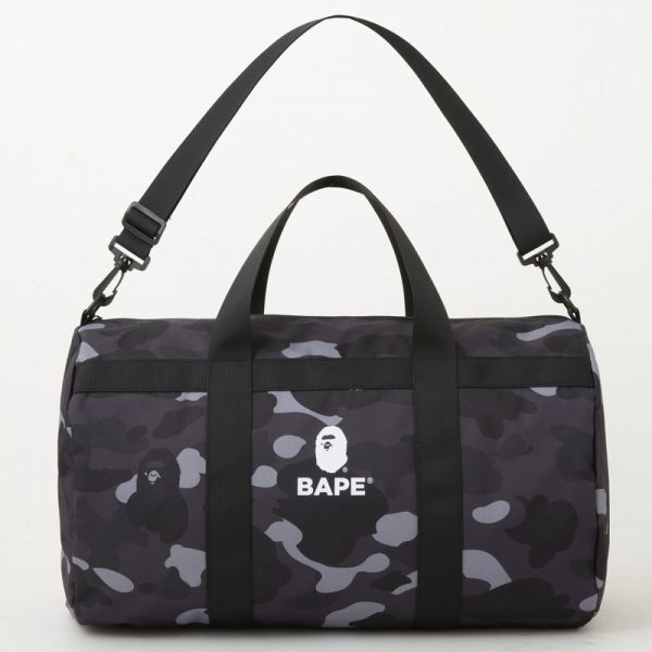 + 400 A BATHING APE（R） ブラックカモ柄 大容量ダッフルバッグ 送料510円_画像2