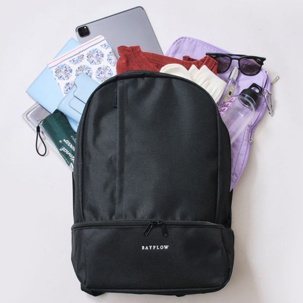 yy 465 BAYFLOW 2 layer structure . convenience Logo backpack postage 510 jpy 