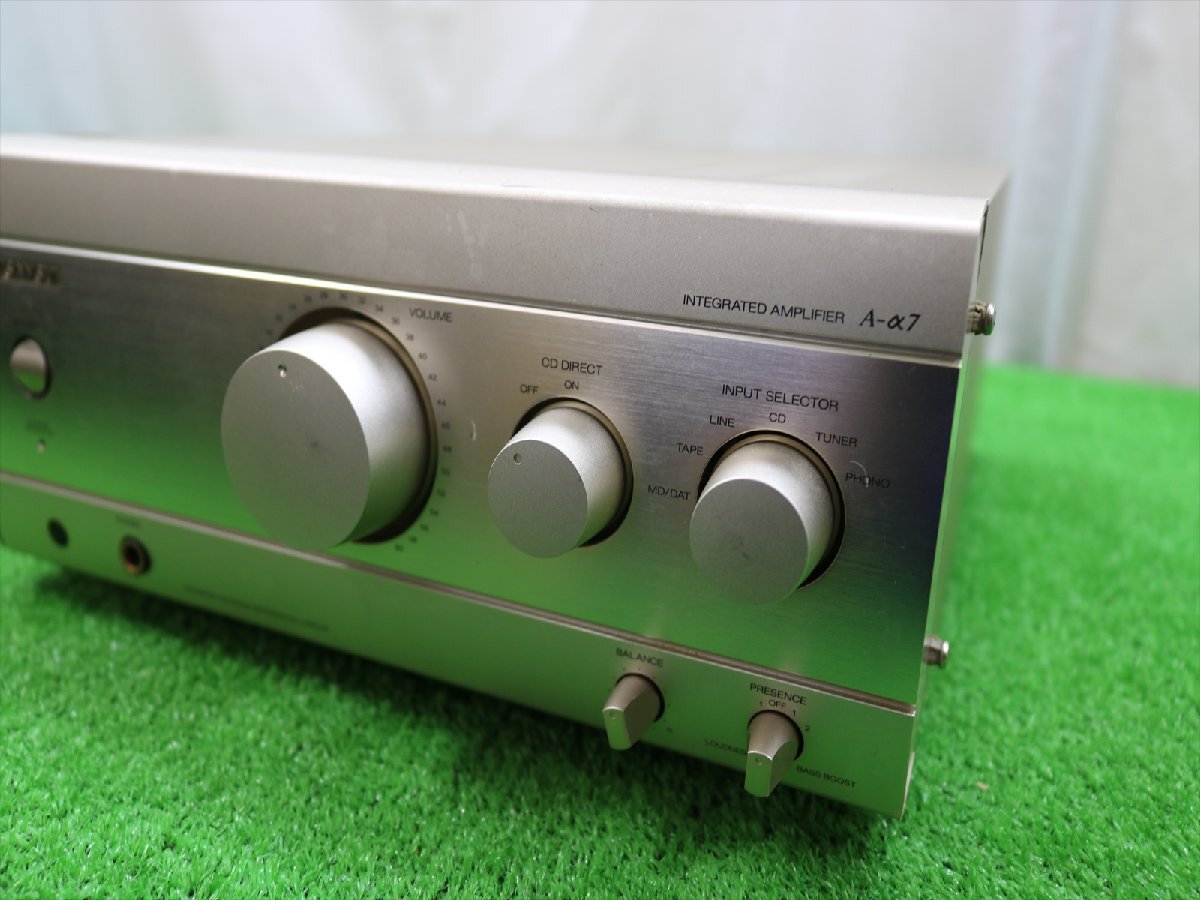 ◇SANSUI サンスイ A-α7 プリメインアンプ 通電可 破損個所有◇24-03-F12の画像3