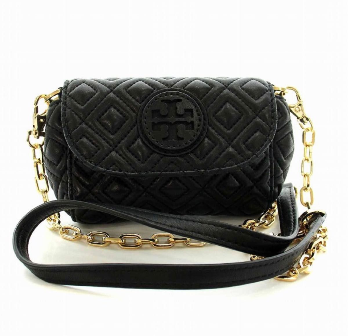 トリーバーチ TORY BURCH ミニ サコッシュ キルティング ショルダーバッグ ポシェット チェーン レザー レディース