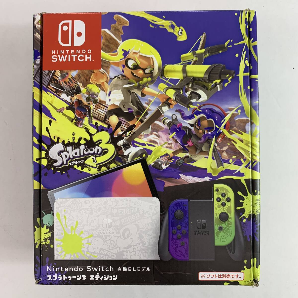 (25584) ■ Nintendo Switch 有機EL 本体 スプラトゥーン3 エディション　中古品_画像1